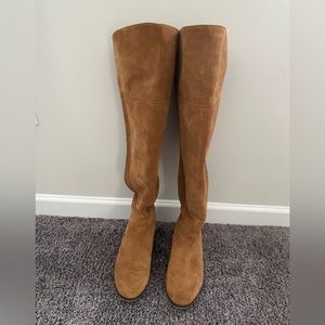 TAN OVER THE KNEE BOOTS